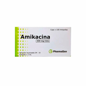 Amikacina 500 mg/2mL Solución Inyecable