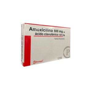 Amoxicilina + Ac.Clavulanico 500mg+125mg Tabletas recubiertas