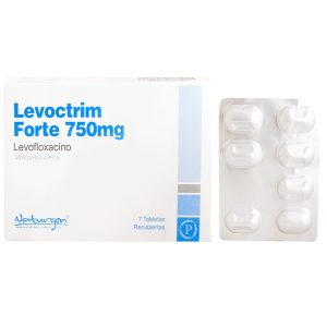 Levoctrim Forte 750mg Tabletas Recubiertas  l Levofloxacino 750mg