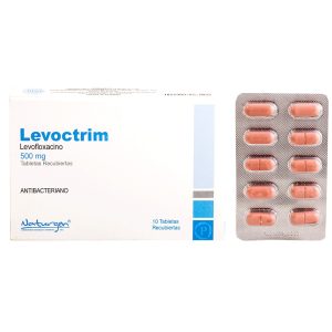 Levoctrim 500mg Tabletas Recubiertas  l Levofloxacino 500mg